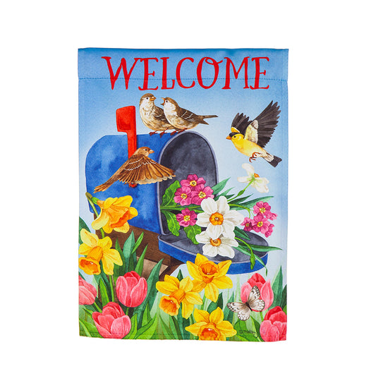 Mailbox Bouquet Garden Suede Flag