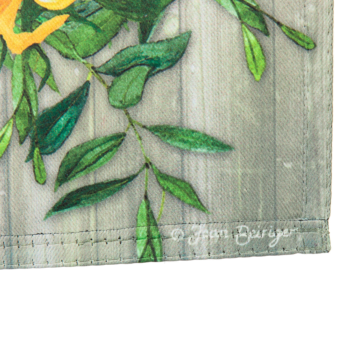 Sunflower Wreath Garden Suede Flag