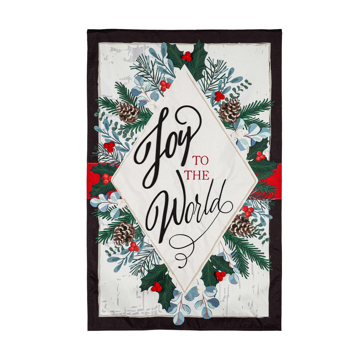 Joy to the World Linen House Flag
