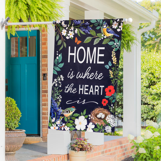 Cottage Garden Suede House Flag
