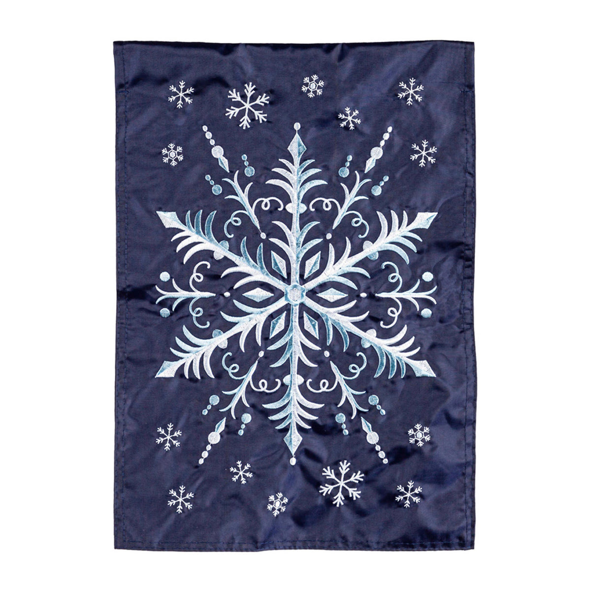 Snowflake Applique House Flag