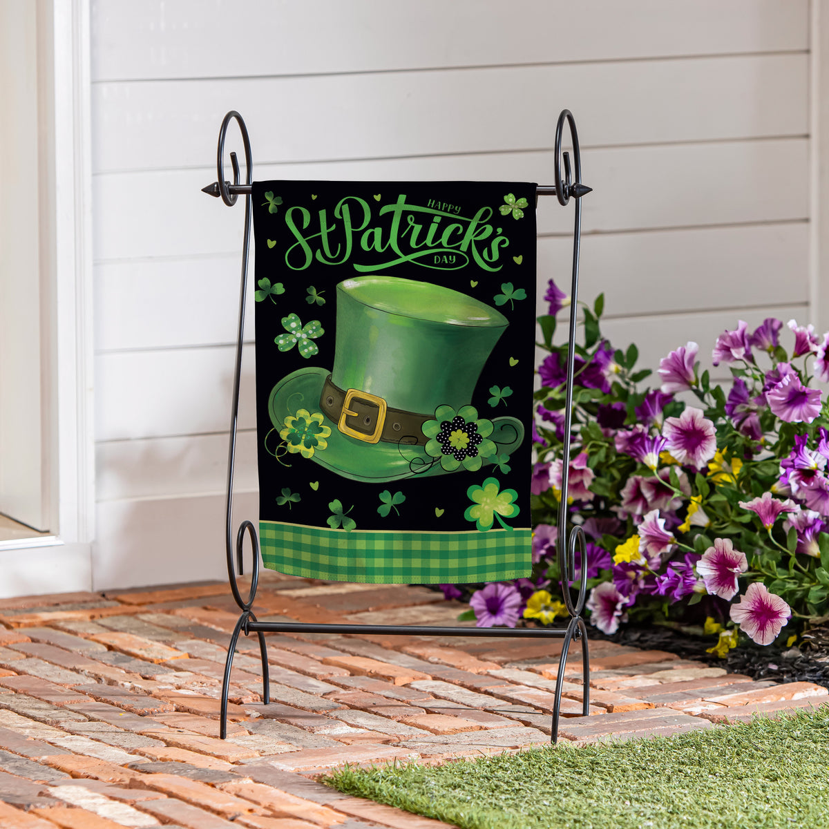 St. Patrick's Day Hat Suede Garden Flag