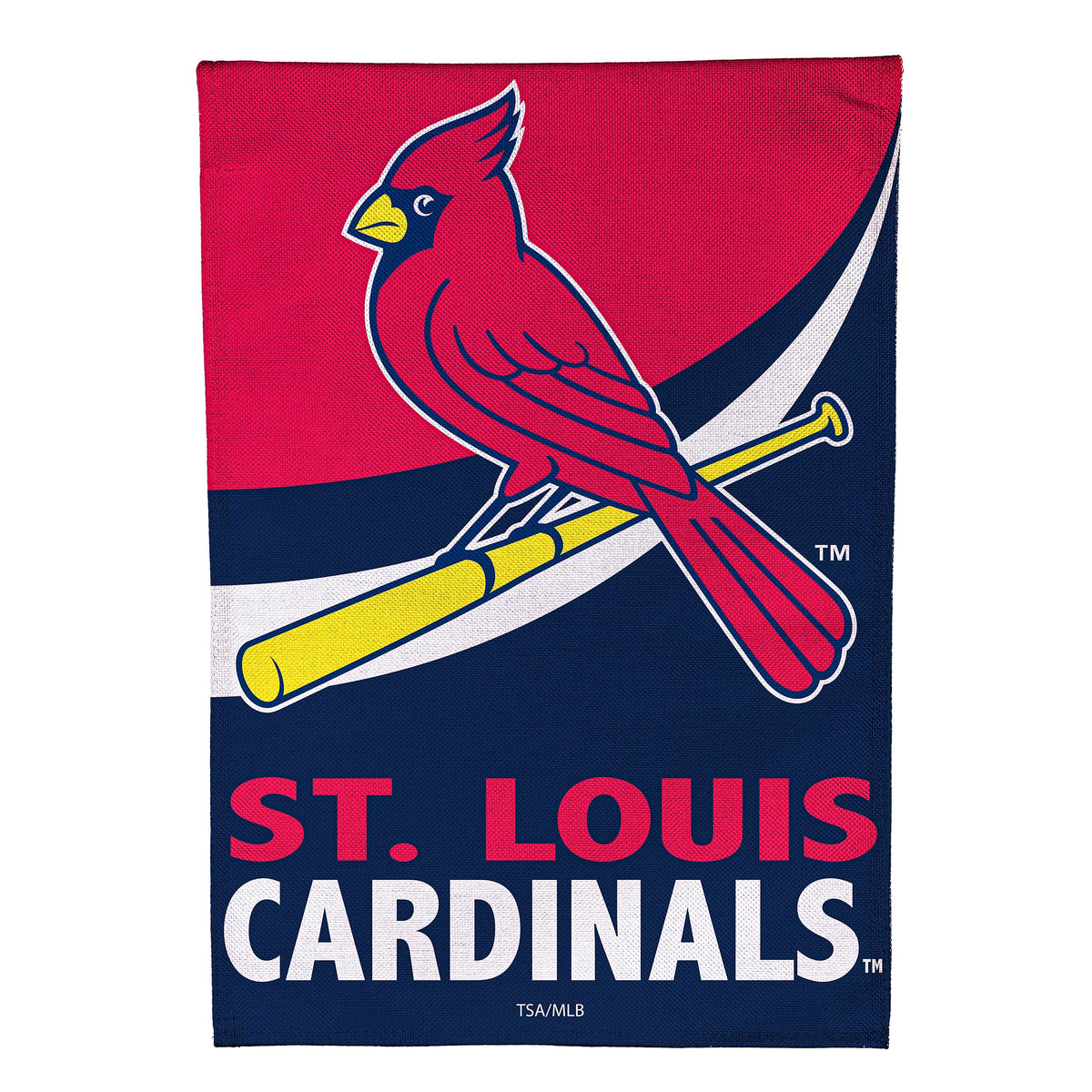 St Louis Cardinals Burlap Garden Flag