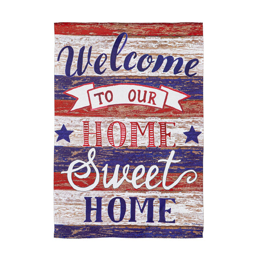 Farmhouse Home Sweet Home Garden Suede Flag