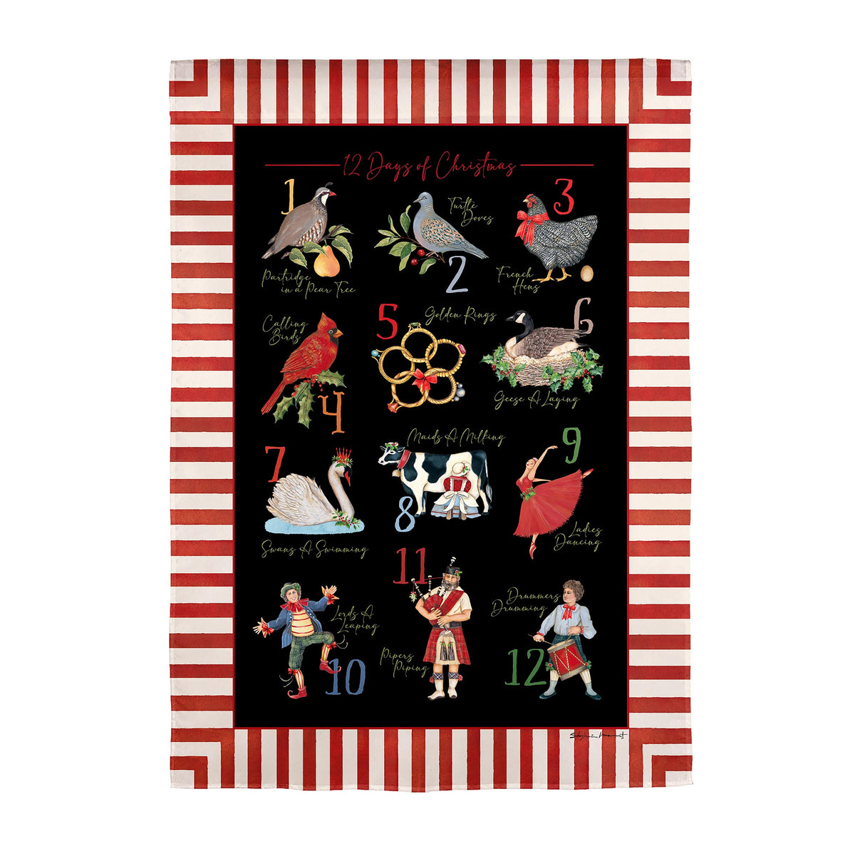 Holiday Count Down Suede Garden Flag