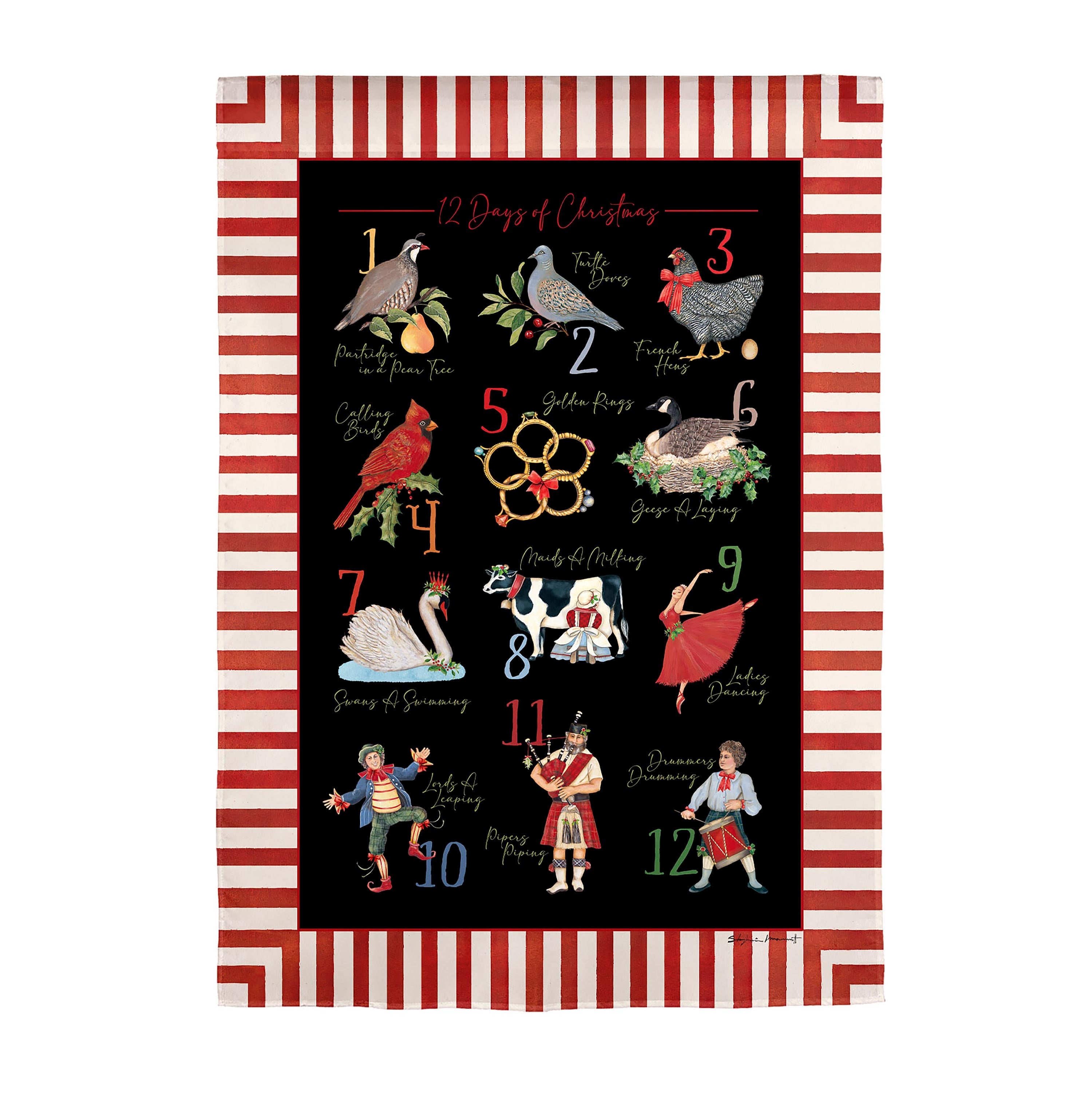Holiday Count Down Suede Garden Flag