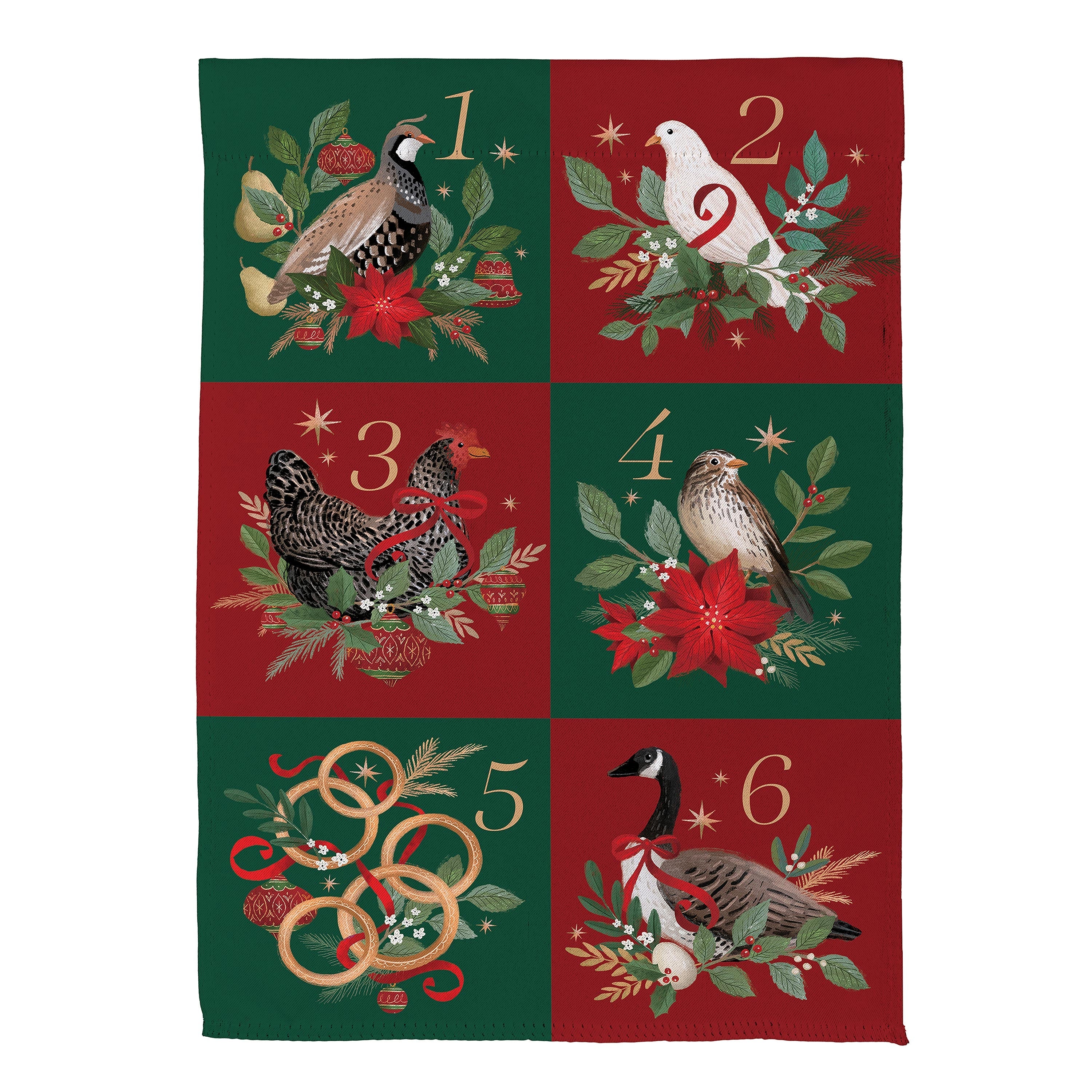 12 Days of Christmas Suede Garden Flag