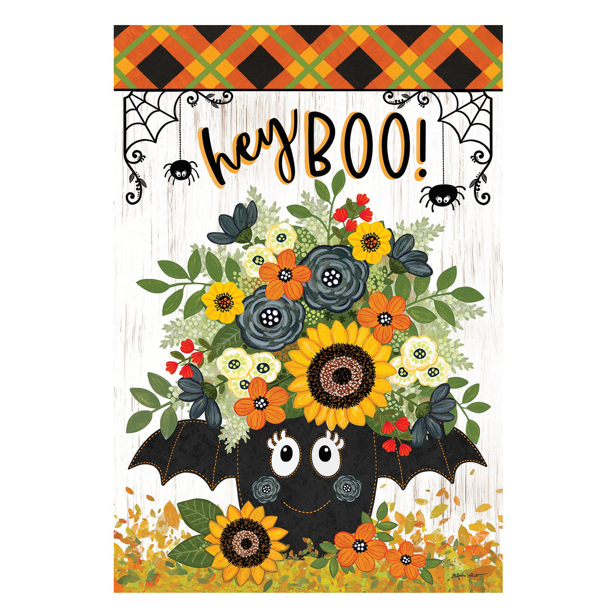 Hey Boo Moire House Flag