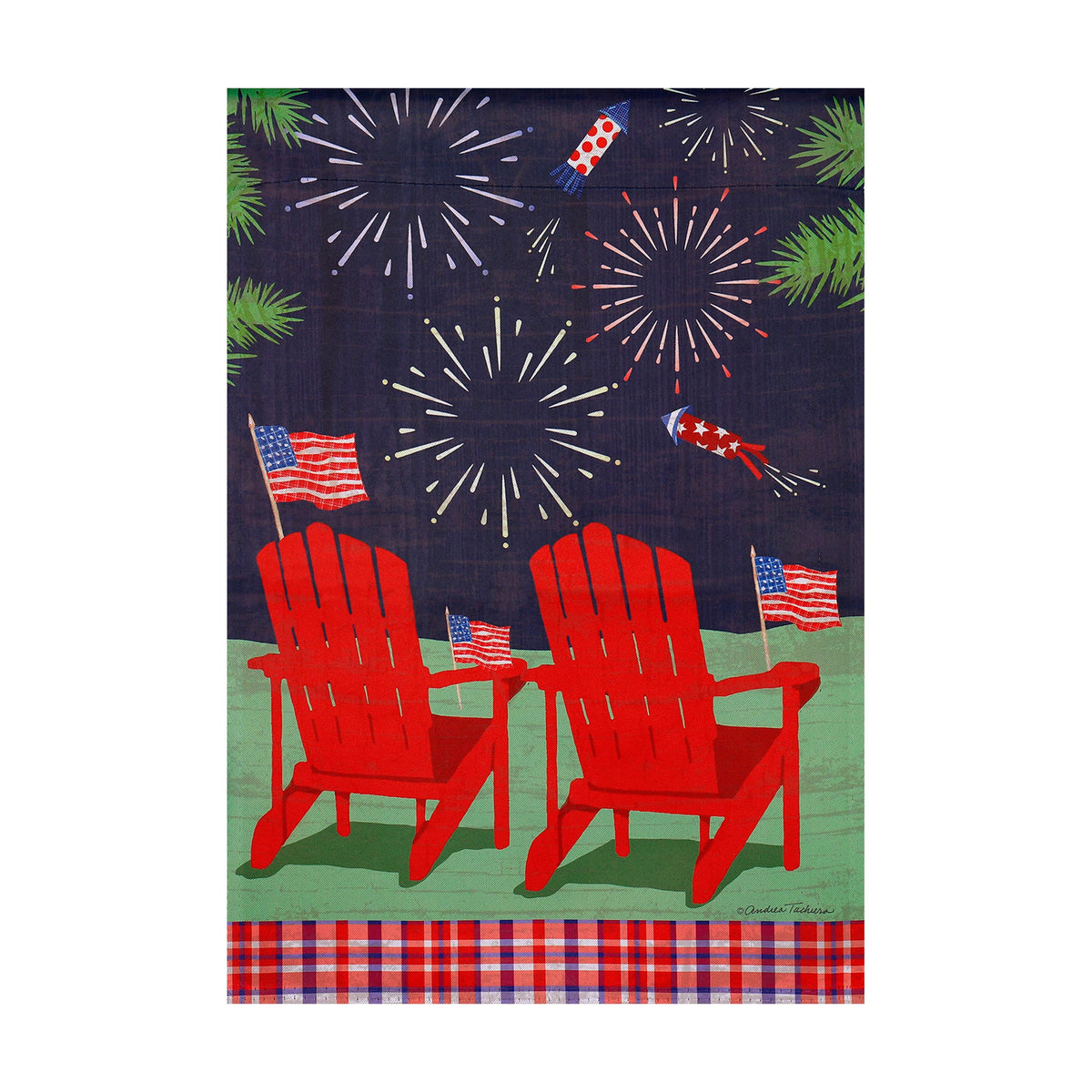 Patriotic Picnic Adirondacks Garden