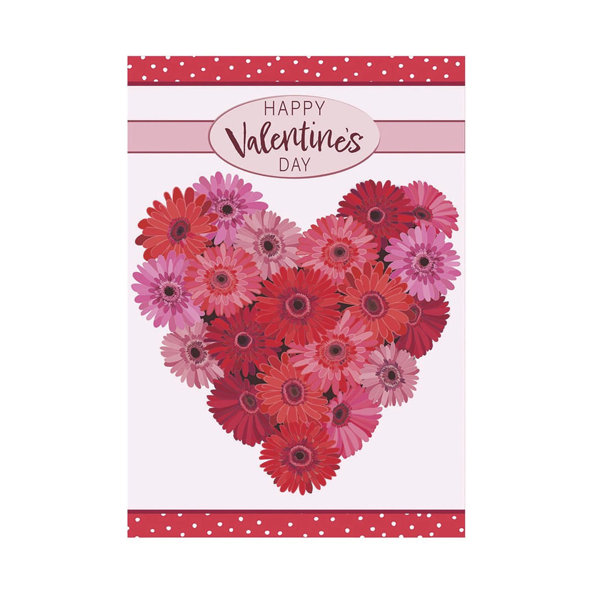 Floral Valentine's Heart Applique Garden Flag