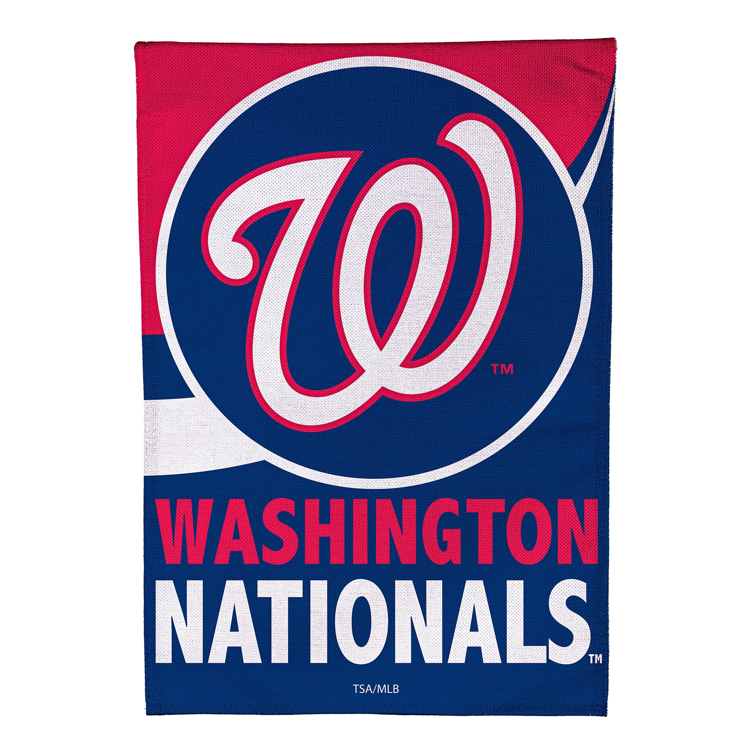 Washington Nationals Burlap Garden Flag