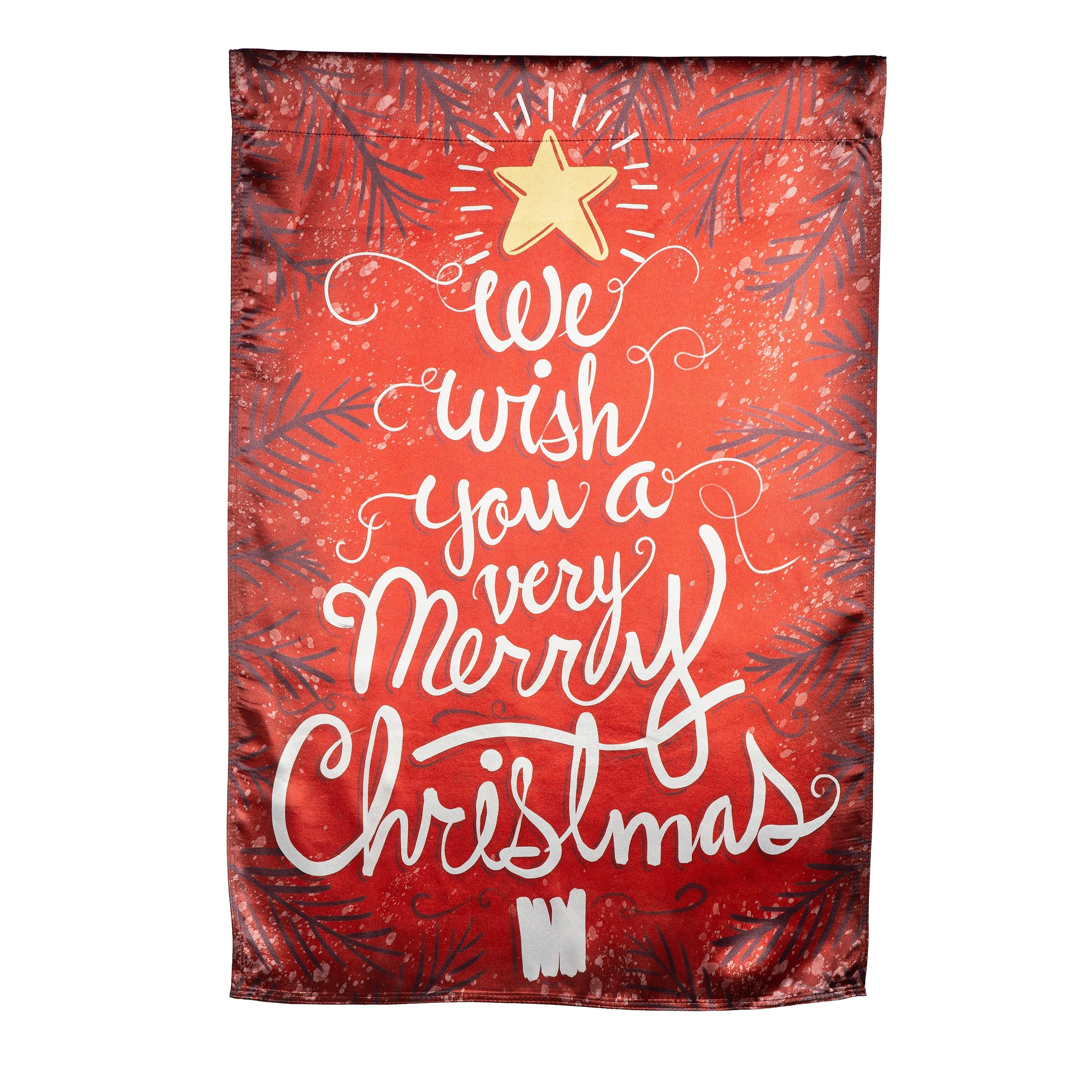 We Wish You a Merry Christmas Reversible Lustre House Flag
