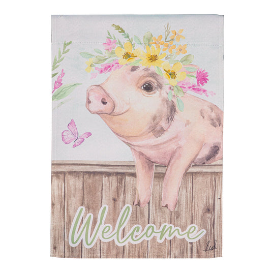 Hillside Pasture Home Spun Friends Suede Garden Flag