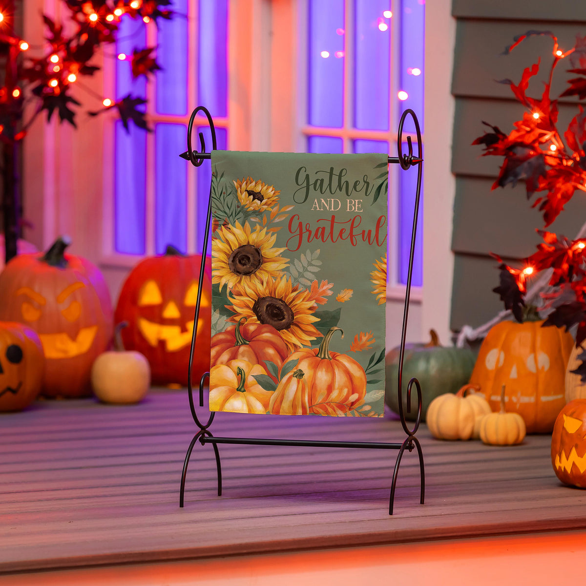 Harvest Home Bountiful Suede Garden Flag