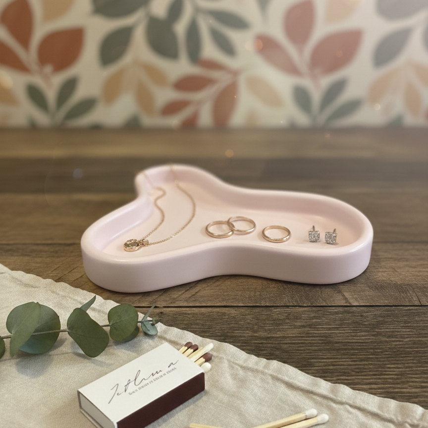 Jesmonite Clover Trinket Tray | Handcrafted Jewelry Dish