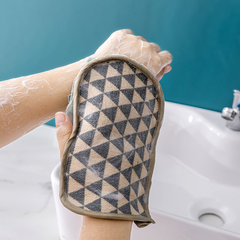 Double Sided 1PC Portable Scrub Bath Sponge For Shower Scrubber Body Cleaning Brush Elegant Gloves Shower Massage Towel Ball Bath Accessories
