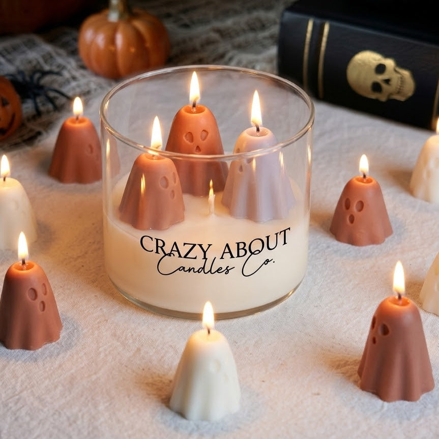 Ghost Trio Pastel Halloween Candle | Triple-Wick