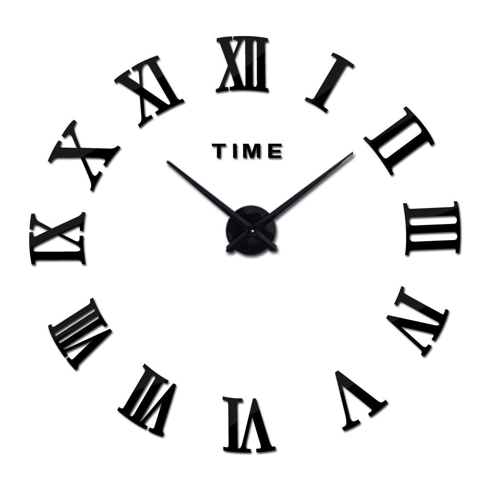 3D Big Acrylic Mirror Wall Clock Quartz Watch 3D Wall Clock Mirror Surface Decorative Clock Large Wall Sticker Clock for Living Room Bedroom Office Home Decorations Still Life Clocks Modern Home Decoration Living Room Stickers