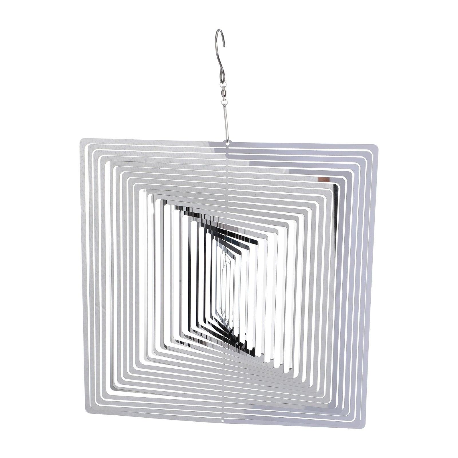 3D Drop-shaped Rotating Wind Spinner Outdoor Metal Sculptures Flowing Stainless Steel Wind Chimes Flowing-Light Effect Design Home Garden Decoration Outdoor Hanging Decor Gift Wind Spinners Mirrored Patio Wind Chime Yard Decor