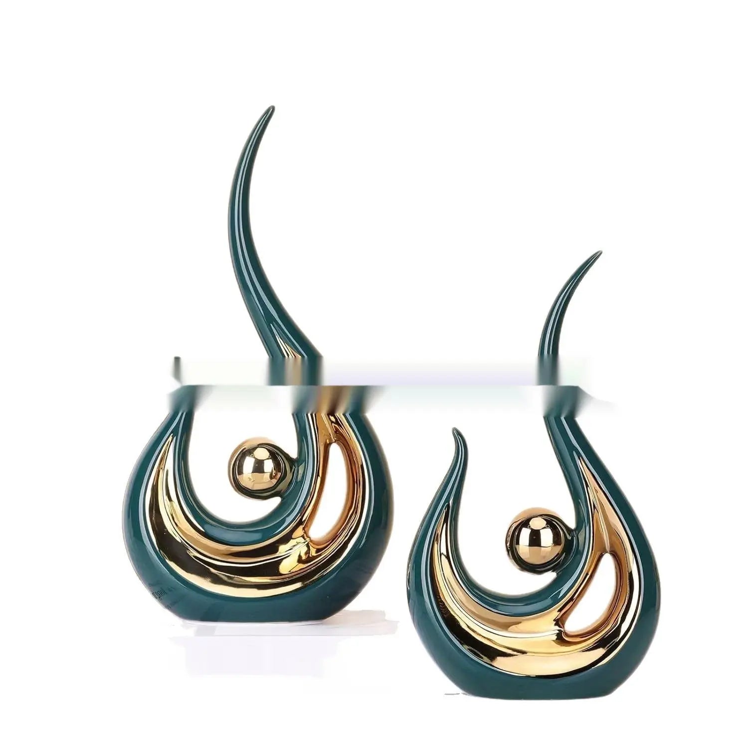 Creative Light Luxury Home Decor Ornaments Silver Resin