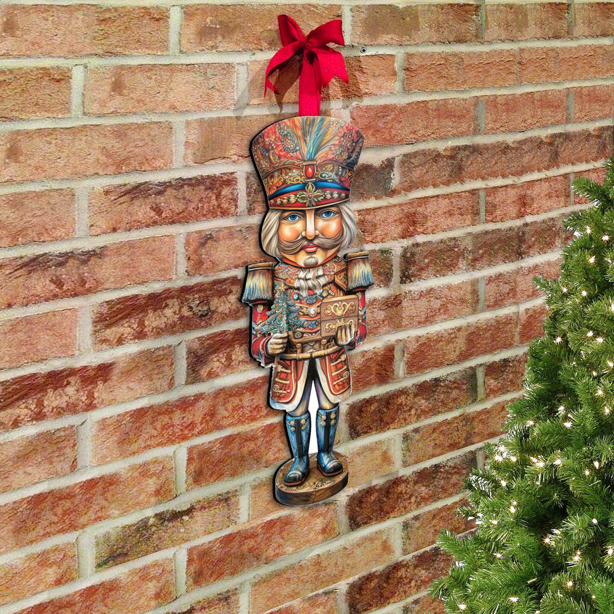 Regal Nutcracker Prince Holiday Door Decor by G. Debrekht - Christmas Decor - 8611060H
