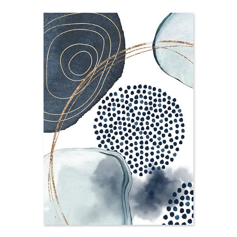 Abstract Watercolor Geometric Shapes Canvas Art Poster
