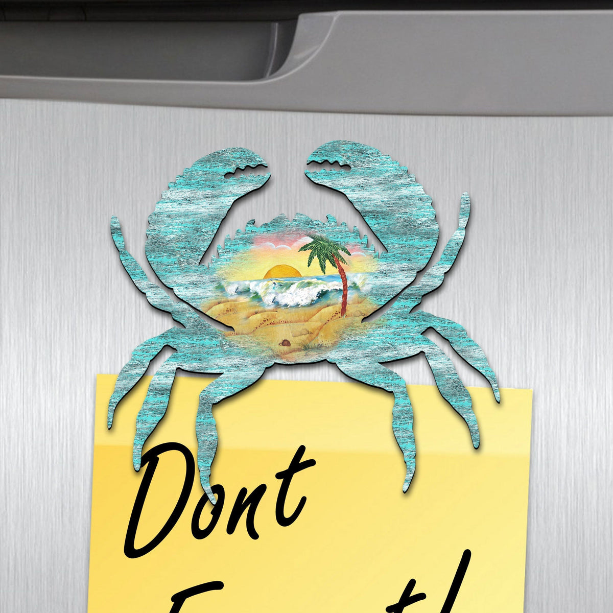 Rustic Crab Shaped Refrigerator Coastal Magnets Set of 3