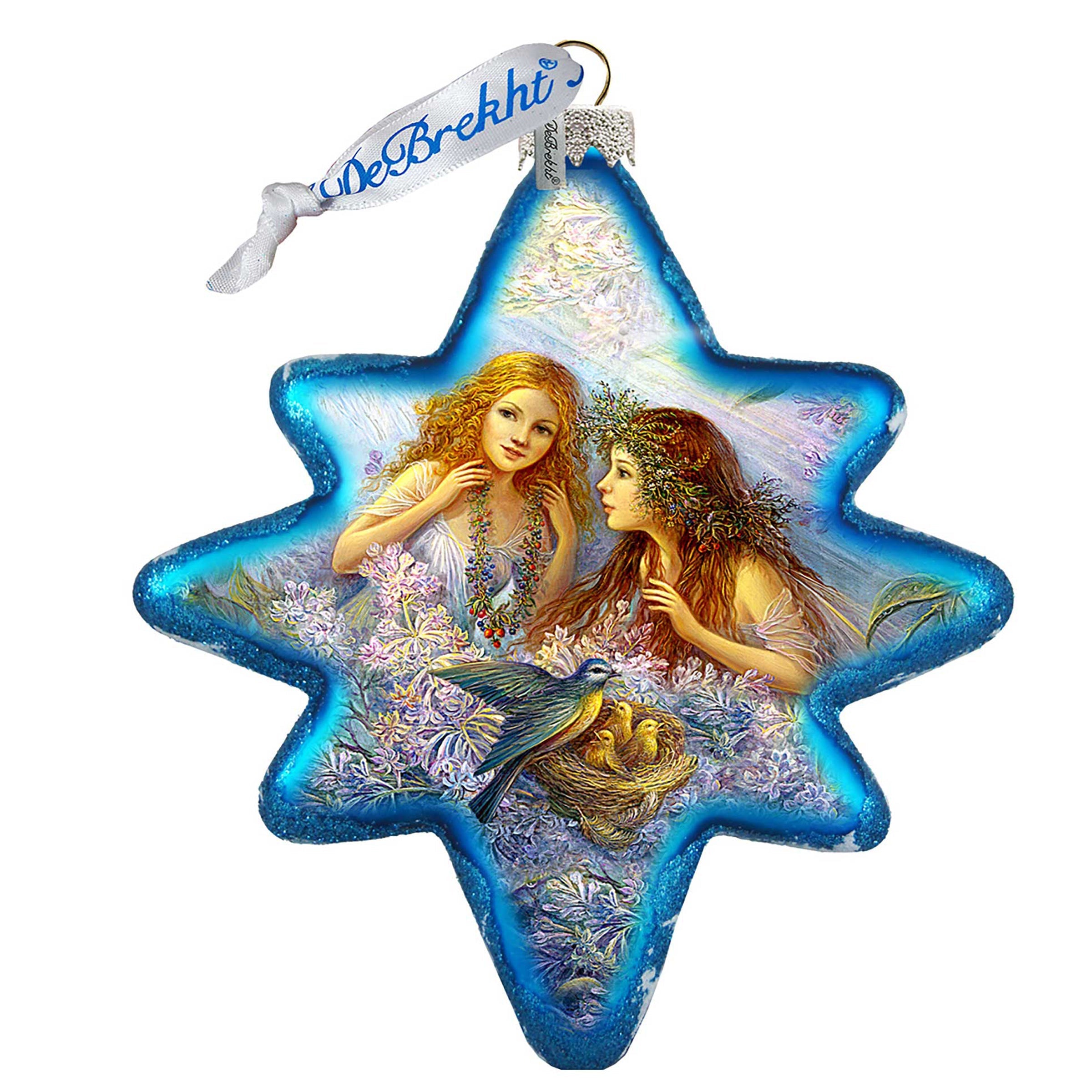 Flower Fairies North Star Glass Ornament by Strelkina at G. DeBrekht - Christmas Decor - 755-048
