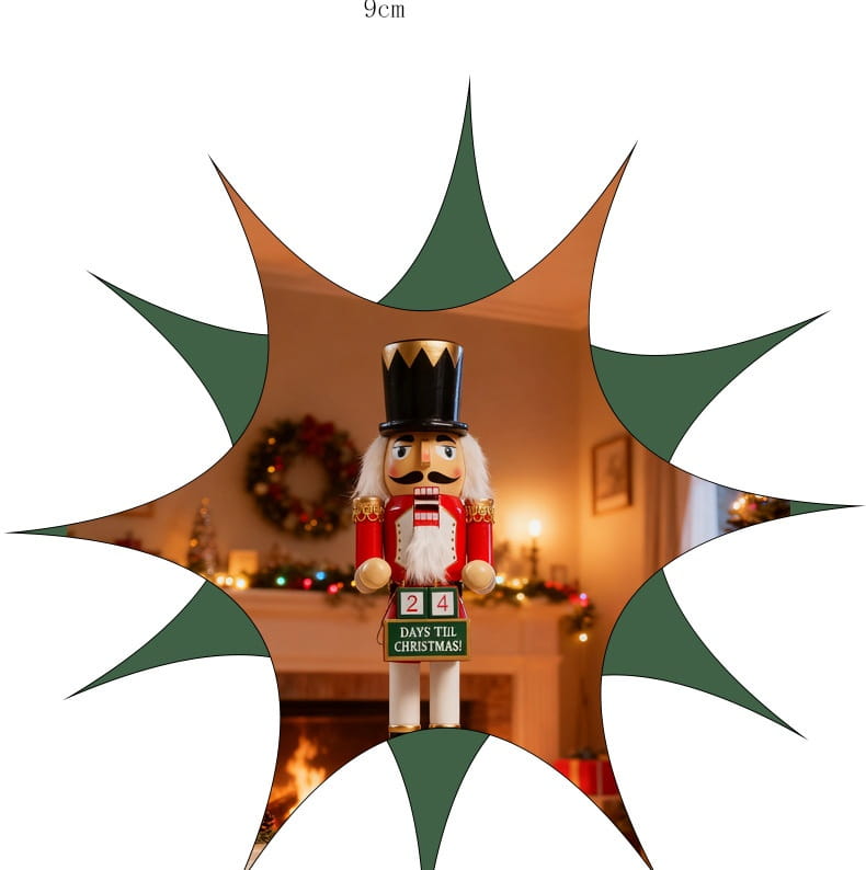 Wooden Nutcracker Christmas Tree Desktop Ornament