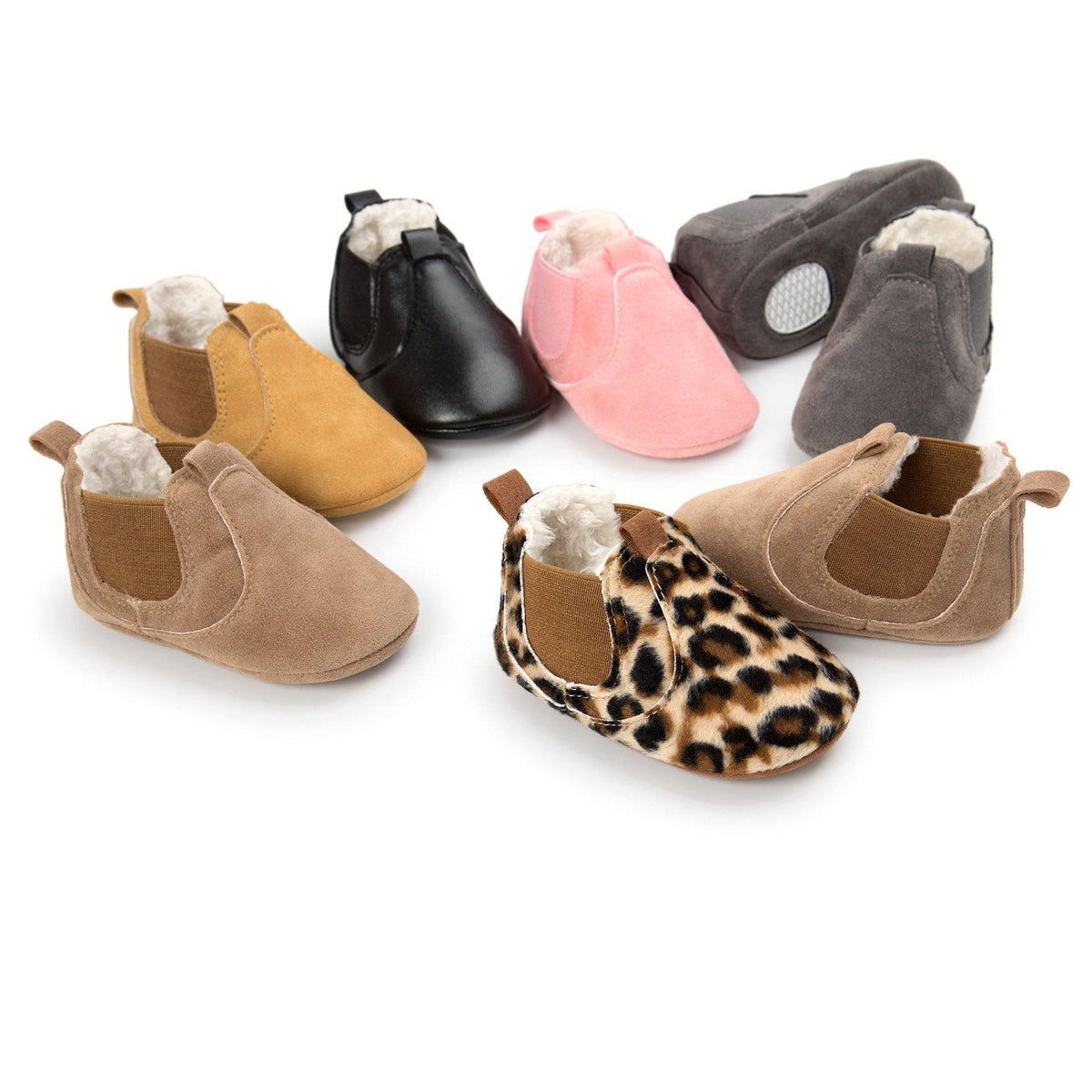 Small Leather Soft Comfy Baby Shoes Newborn Cotton Toddler Durable Lightweight Boots