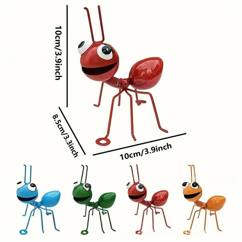 Metal Ant Statue Outdoor Garden Decor Hanging Sculpture