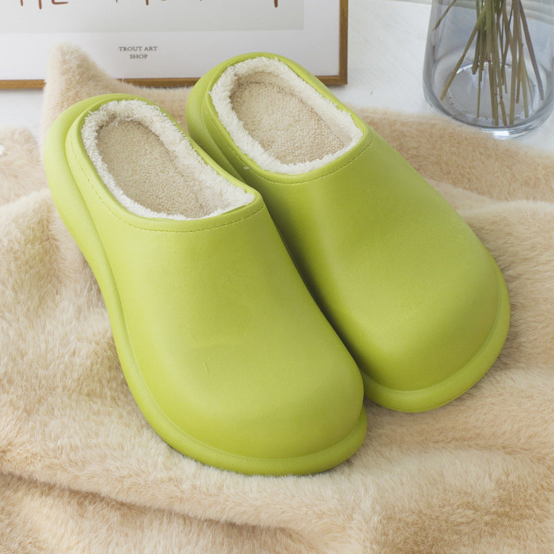 New Winter Women Slipper Soft Bottom Plush Home Shoes  Slippers Indoor Waterproof Non-Slip Memory Foam Comfy Fluffy Fur Memory Foam Boots House Shoes Thick Sole 6cm