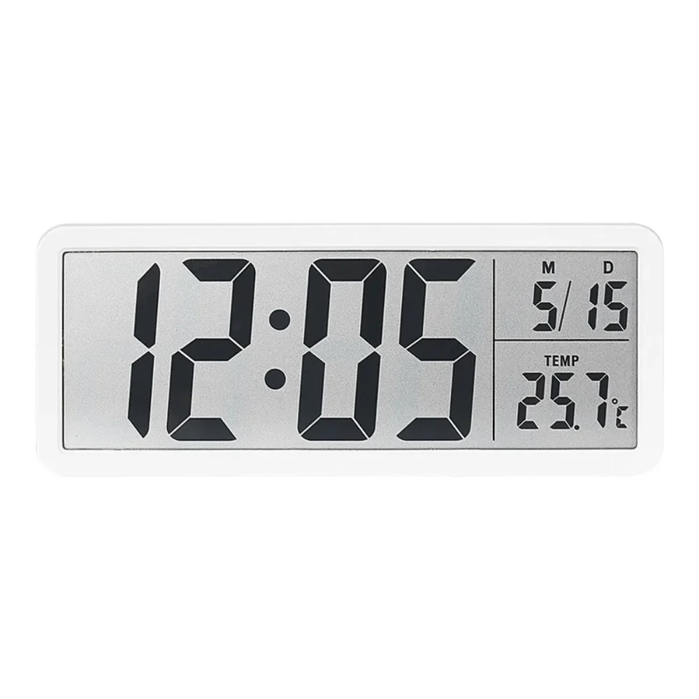 New Wall-Mounted Electronic Wall Clock Multi-Functional Temperature Digital LED Clocks 12/24H Voice Control Display Table Clock