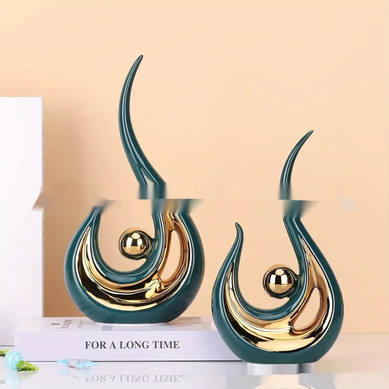Creative Light Luxury Home Decor Ornaments Silver Resin
