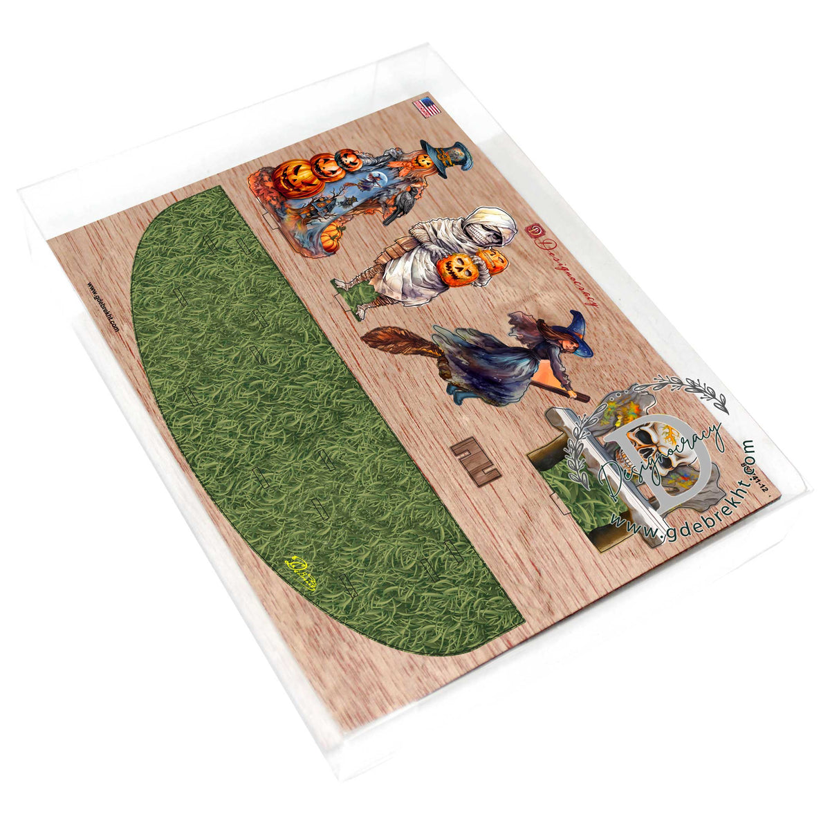 Halloween Spooky Village Eco Wood Decorative Village Eco Wood Set by G. Debrekht - Halloween Decor - 852741-12