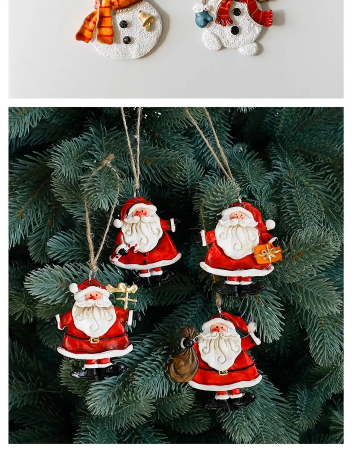 Christmas Elderly Snowman Gingerbread Pendants