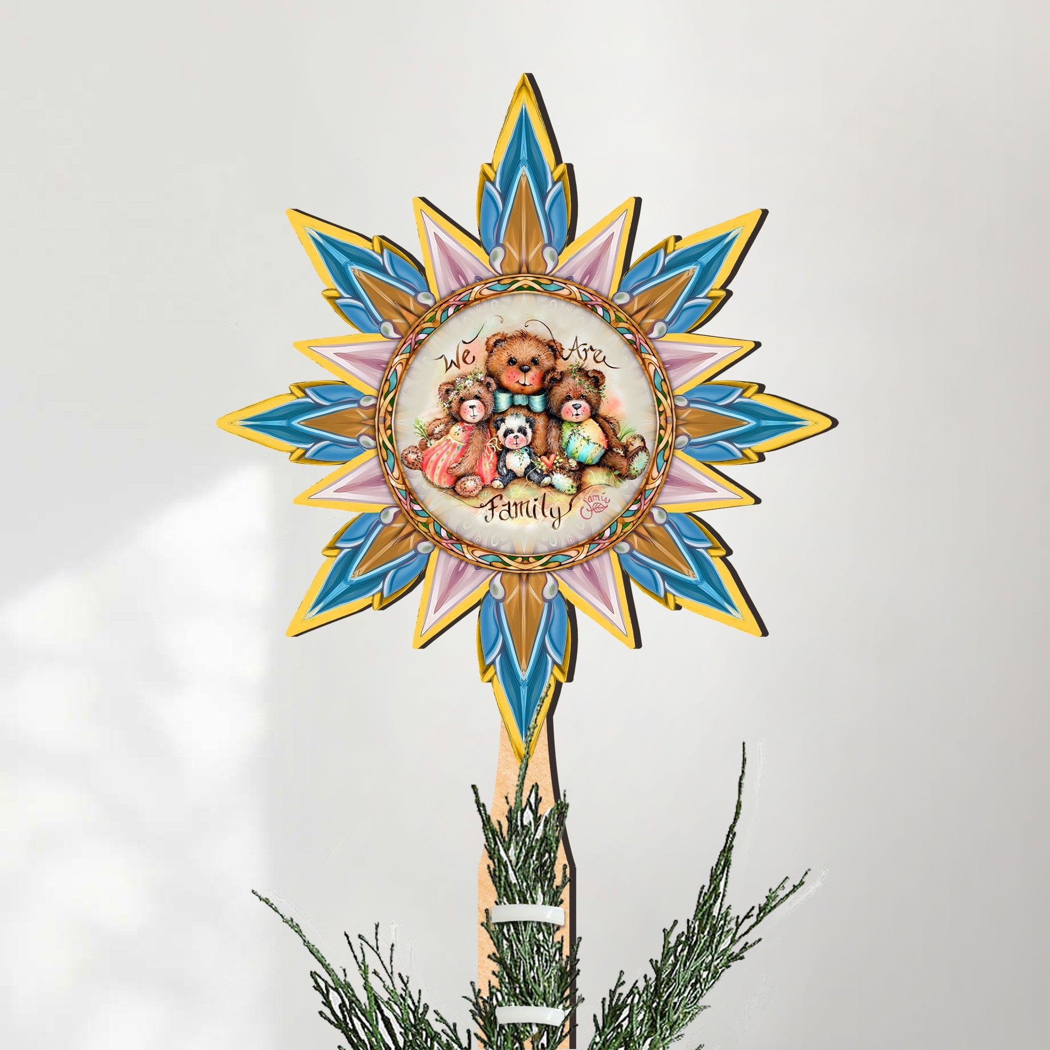 We Are the Family Tree Topper Wooden Decor by Jamie Mills-Price - Christmas Decor - 89520-MP