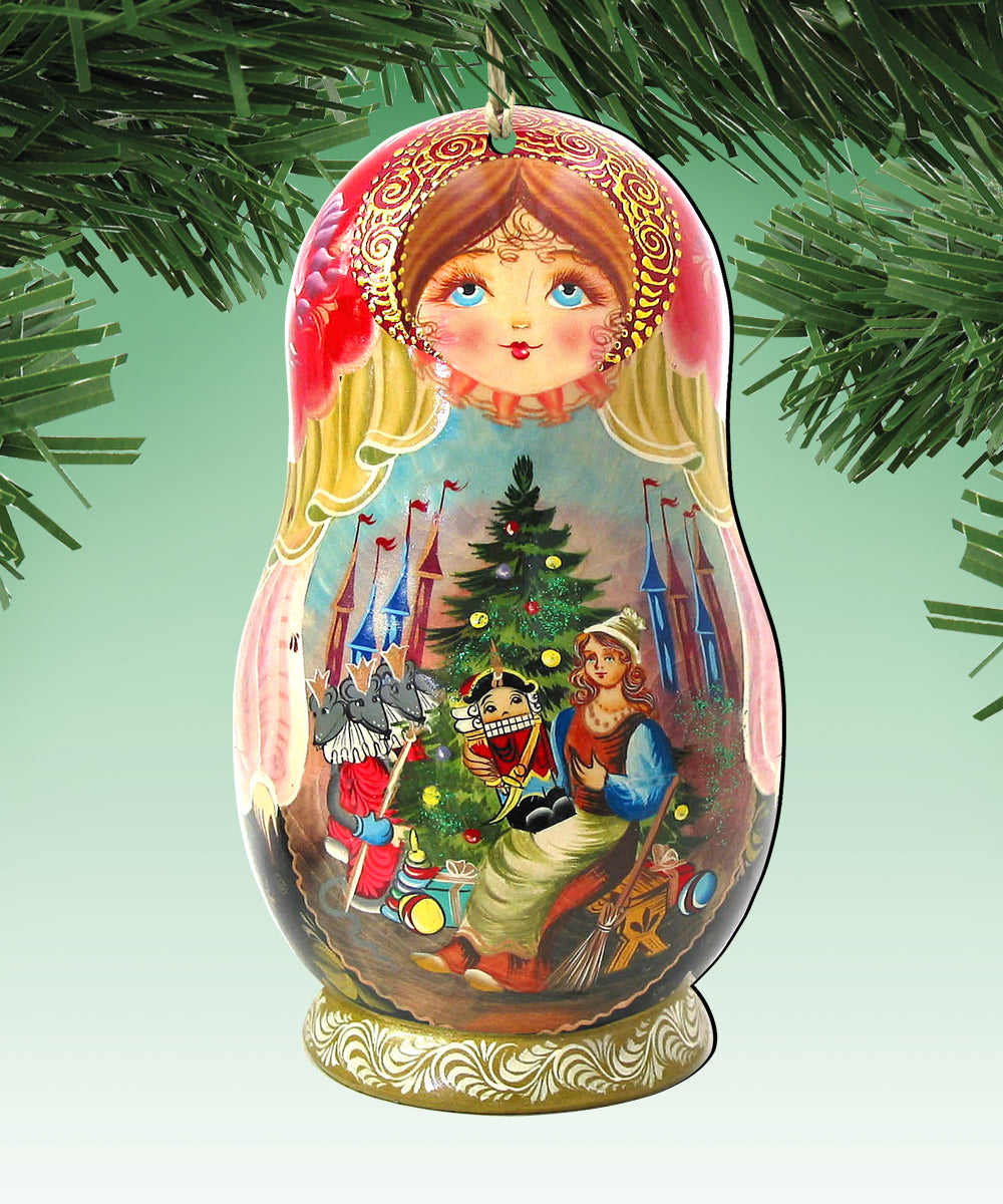 Nutcracker Doll Wooden Ornaments Set of 3 by G. DeBrekht - Christmas Decor - 8100106S3