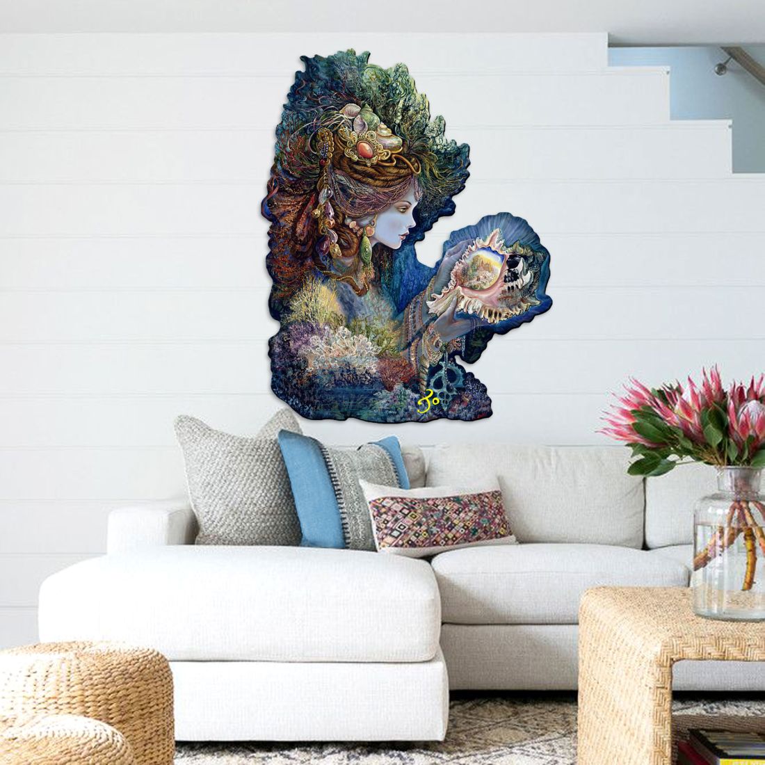 Daughter of the Deep Wall Hanger by Josephine Wall - Coastal Sea-Life Decor - 845617H-JW