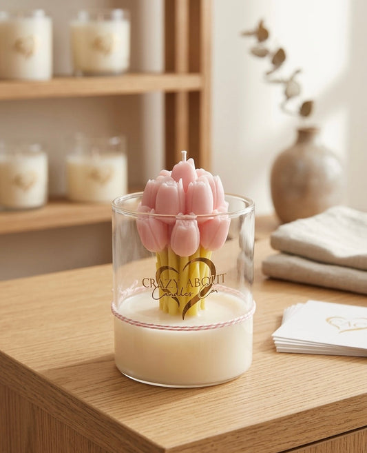Pink Tulip Candle