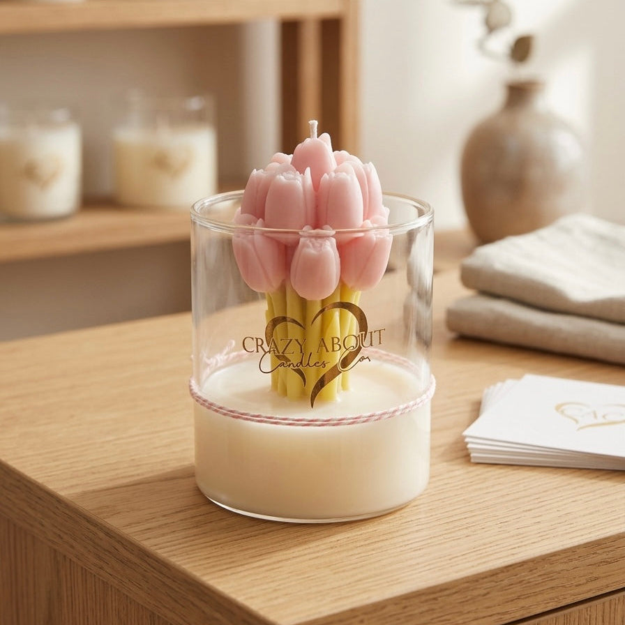 Pink Tulip Candle