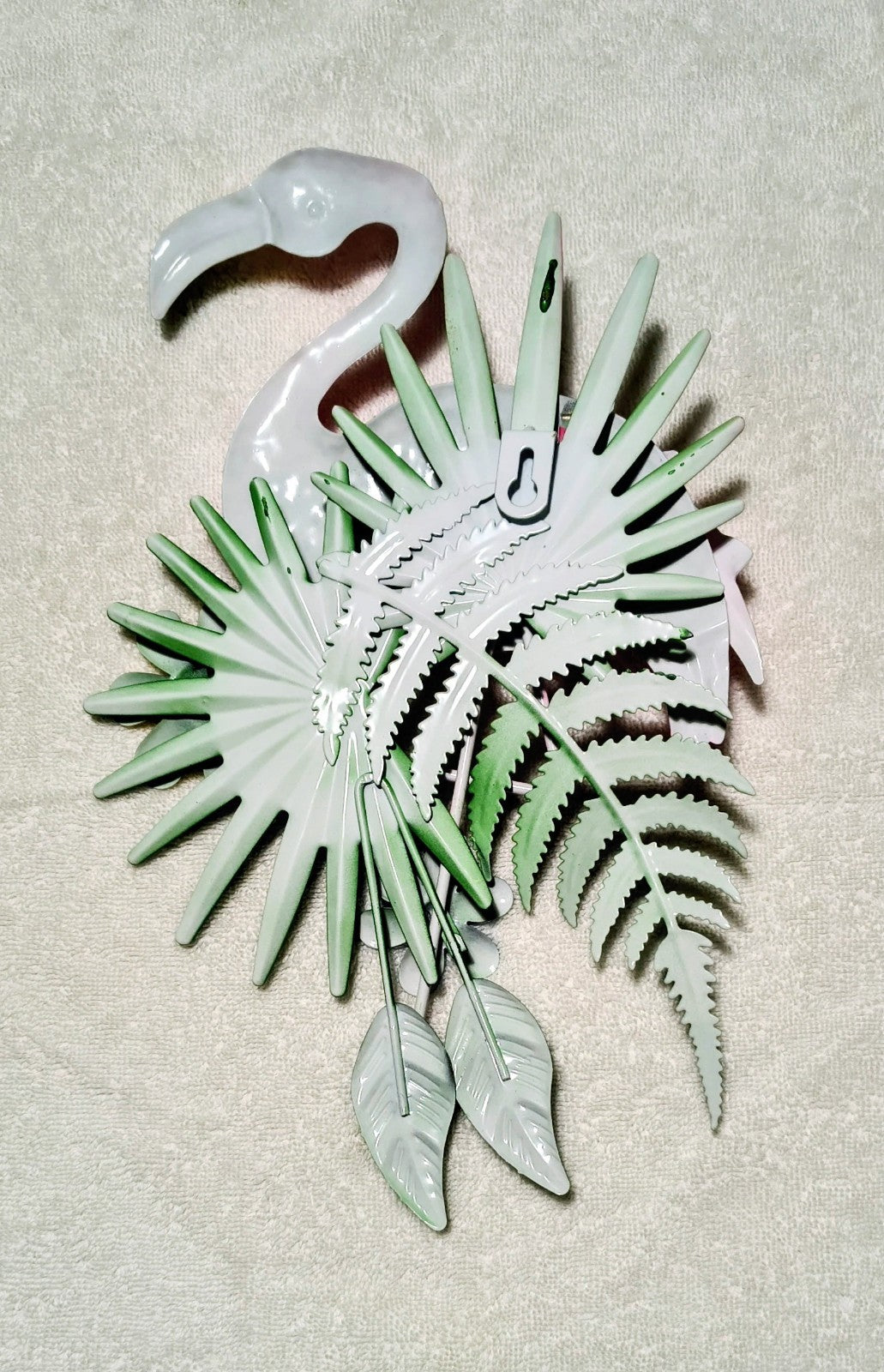 Pink Flamingo Wall Decor, Outdoor Metal Wall Art, Flamingo Gifts for Woman, Deco