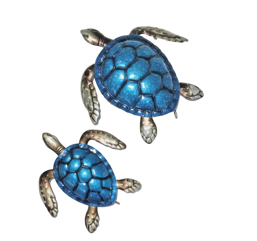 2 Metal Blue Sea Turtles. Visit Our Store ufmllc.online
