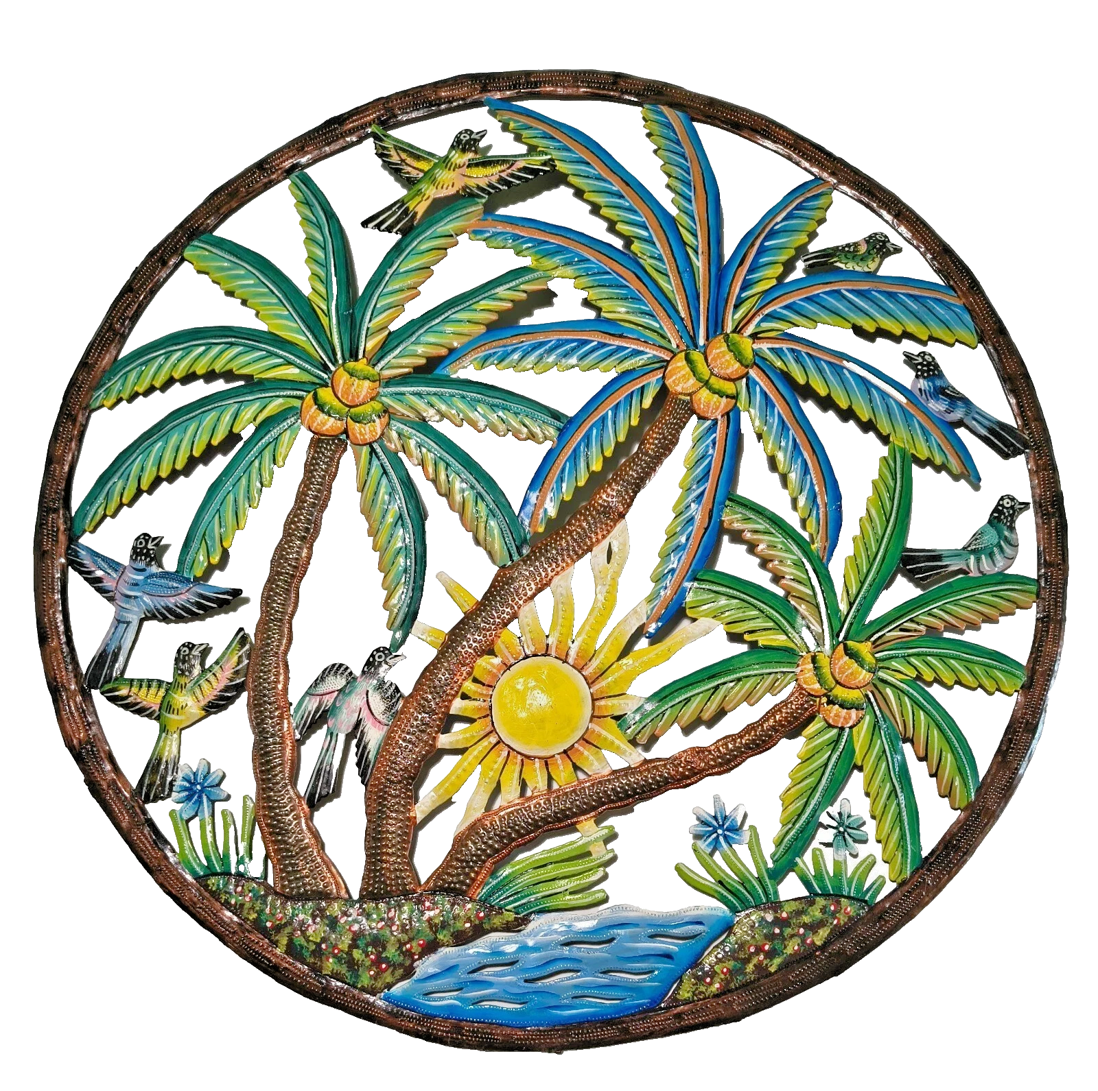 23 inch Metal Drum Handmade Artwork. Visit Our Store ufmllc.online