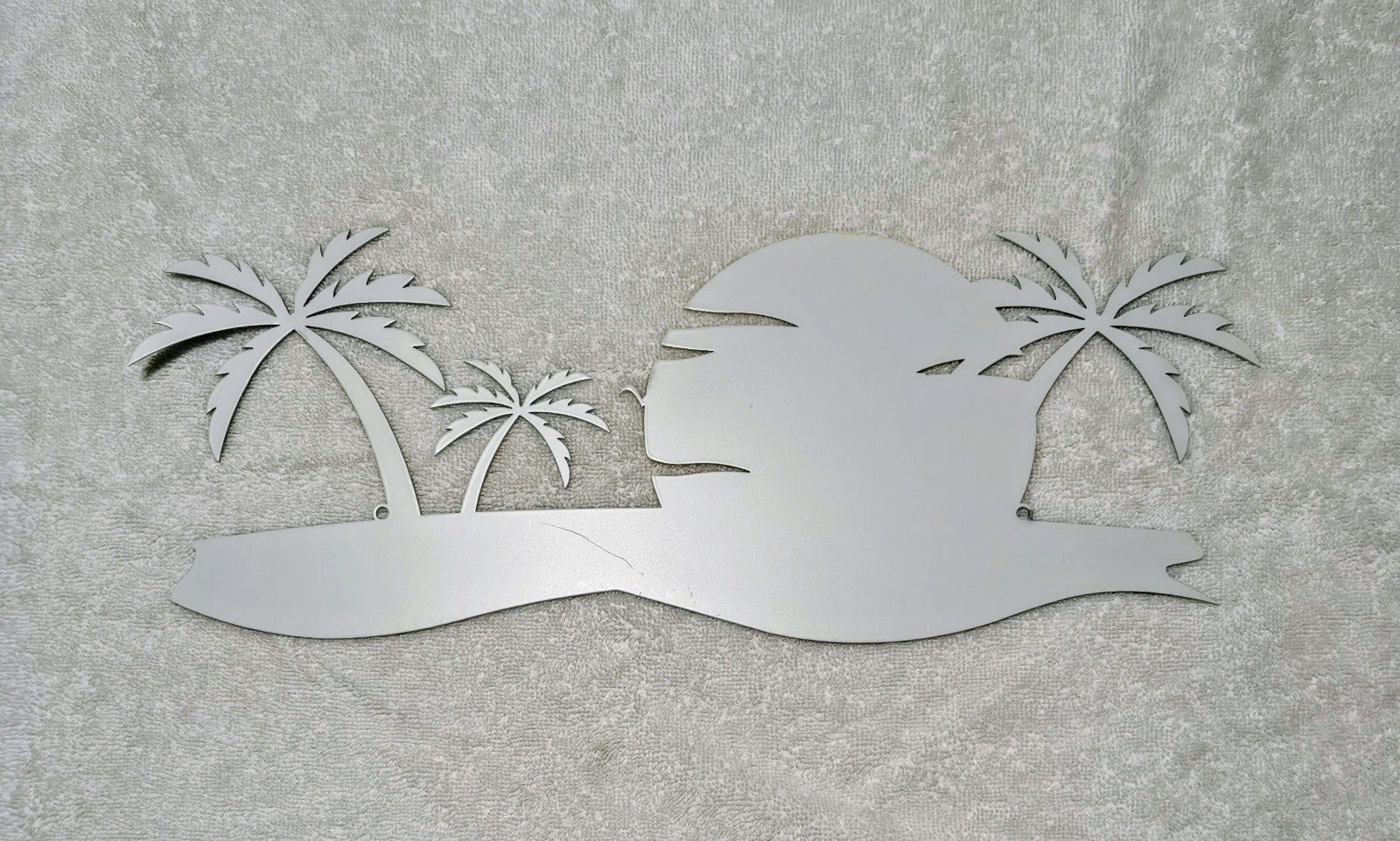 Coastal Metal Wall Art Palm Tree Metal Wall Art Outdoor Beach Bathroom Decor 
