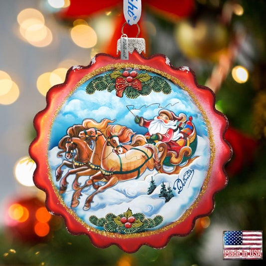 Christmas Glass Ornament Set of 3 by G. DeBrekht - Christmas Decor - 75103-B3