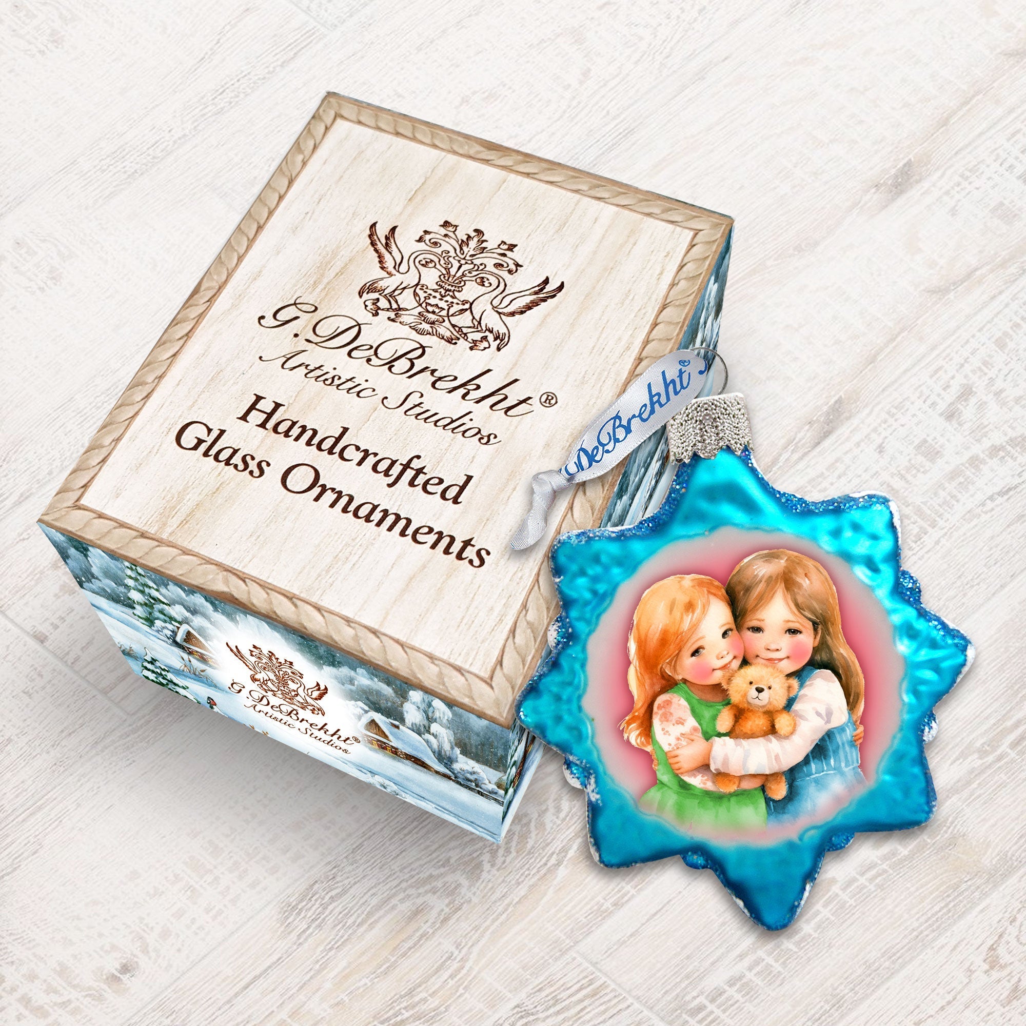 Sister's Love Mercury Glass Ornaments by G. Debrekht - Christmas Decor - 776010