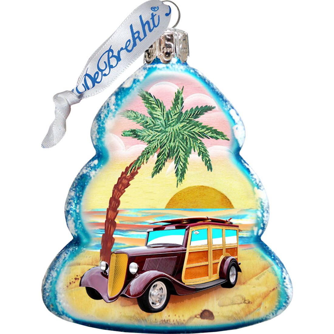 Coastal Mercury Glass Ornaments Set of 3 by G. DeBrekht - Coastal Holiday Decor - 770104S3