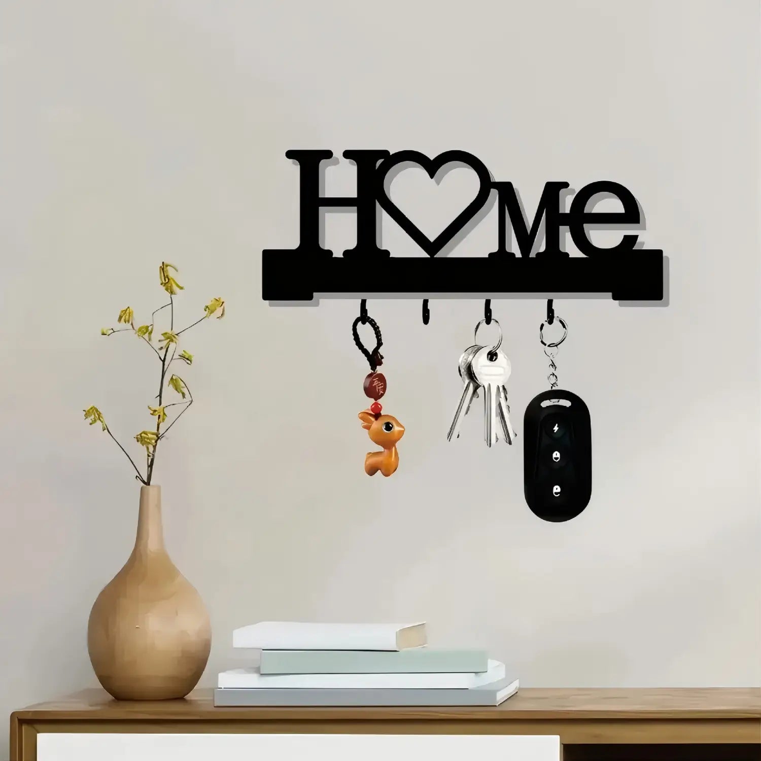 Metal Art-Decorated Storage Wall Rack