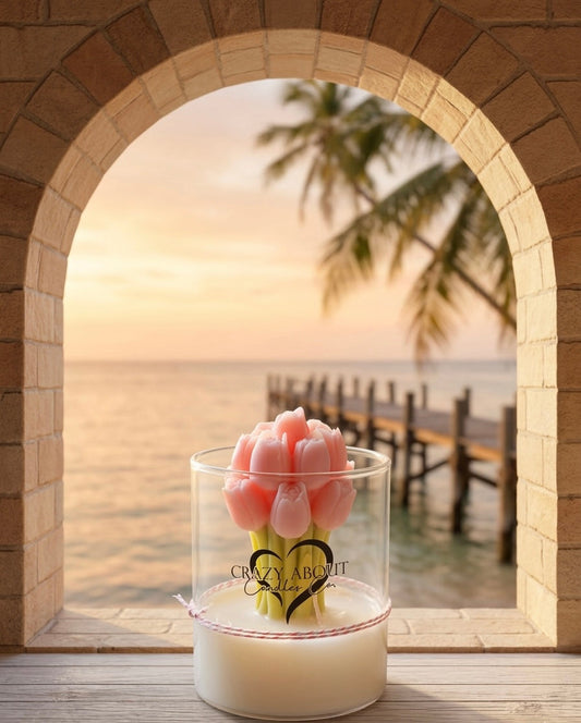 Pink Tulip Candle